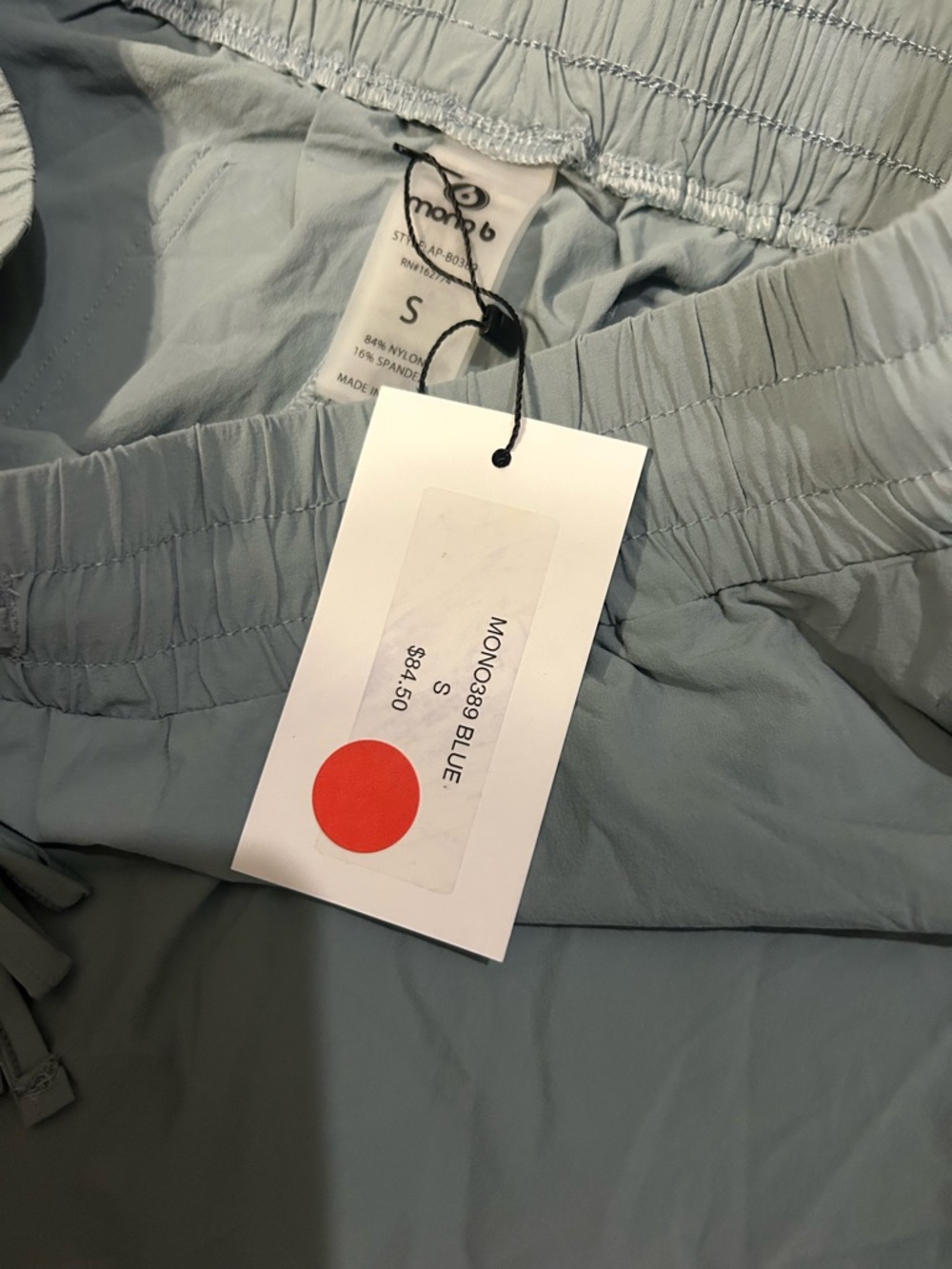 Lightweight Drawstring Pants - Slate Blue - Picture 2 of 2